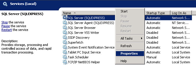 sql server error 64